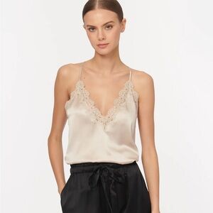 Cami NYC Everly Cami lace trim camisole in Oat NWT